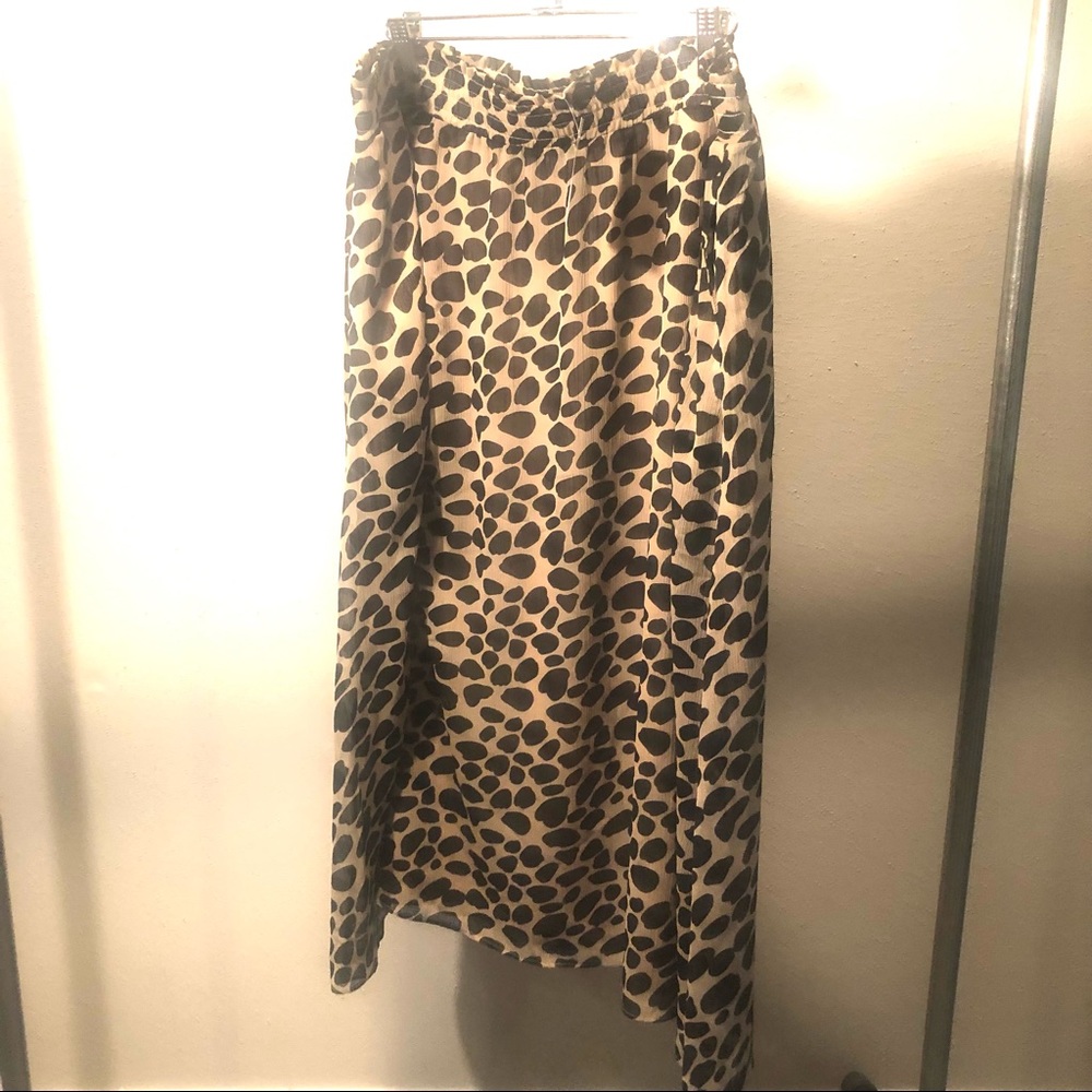 LOFT Leopard Print Pull-on Skirt